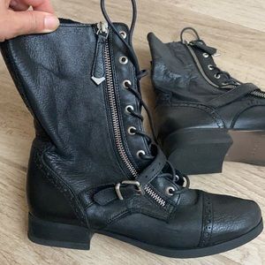 Aldo leather lace up Combat Boots